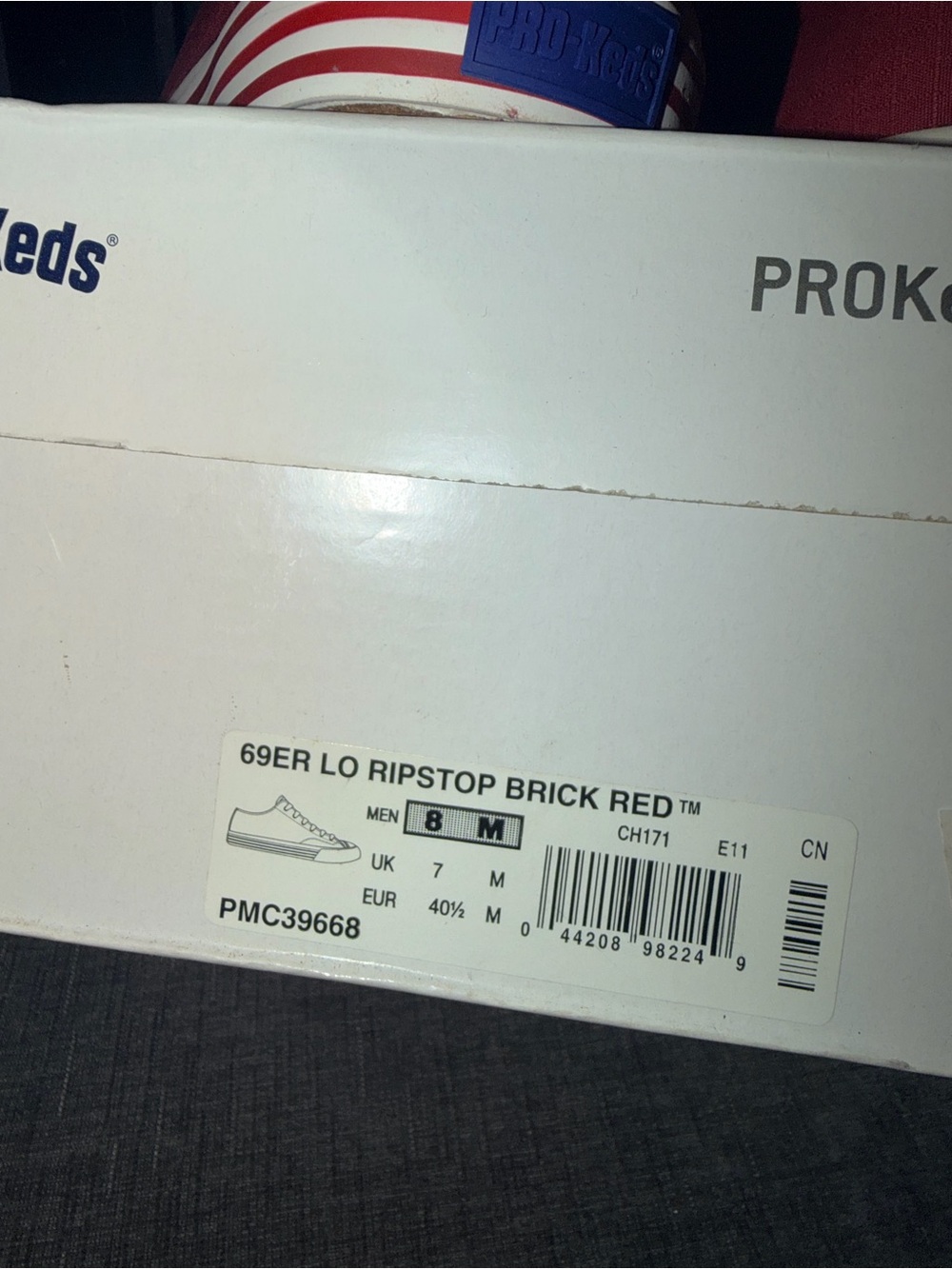 PRO-Keds 69er Lo Ripstop Brick Red Men’s Size 8 Retro Sneakers - Picture 4 of 11